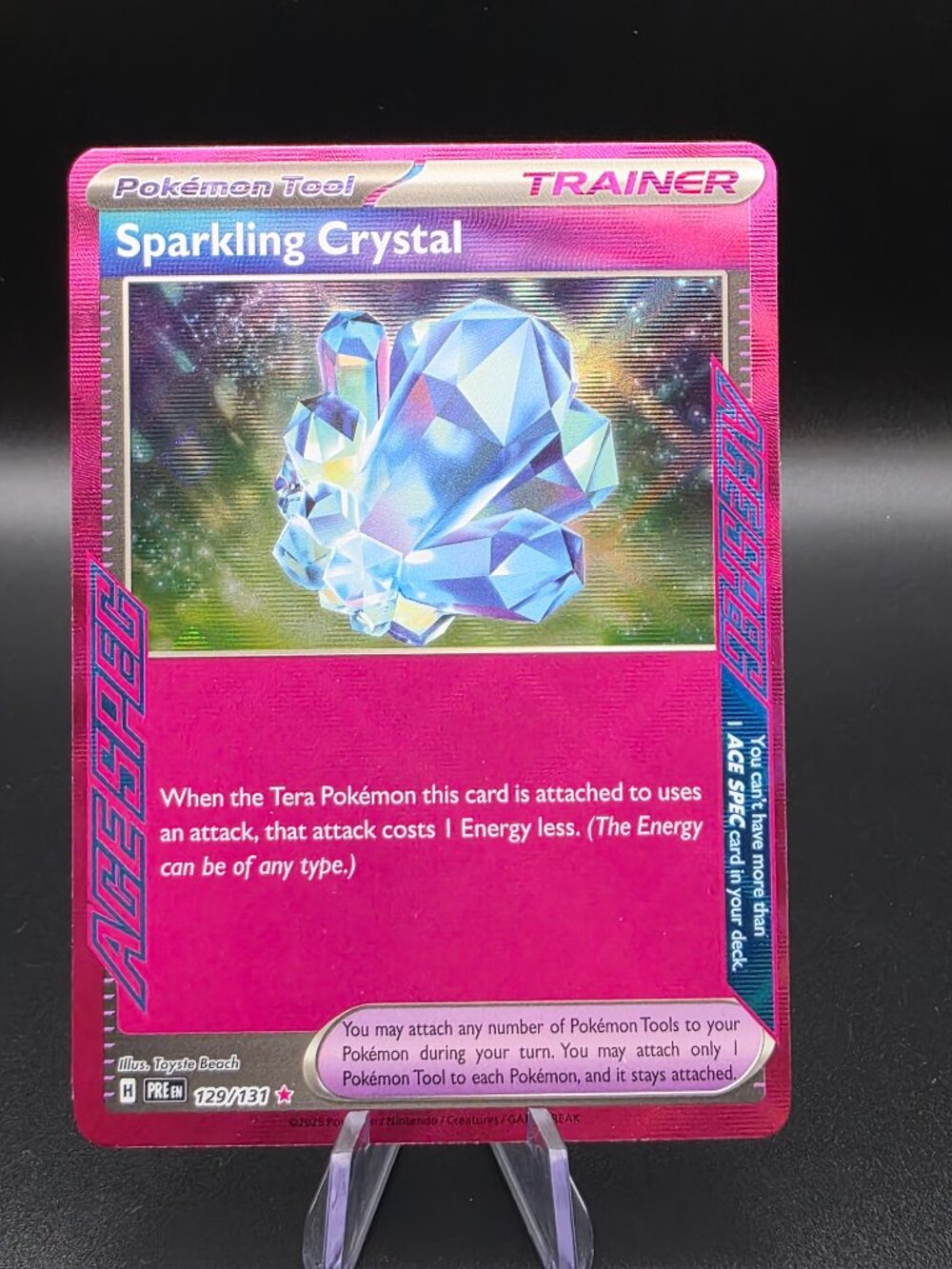 SPARKLING CRYSTAL 129/131 HOLO ACE SPEC PRISMATIC EVOLUTIONS POKEMON NEAR MINT
